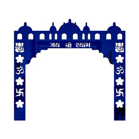 Buy Wall1ders Khatu Shyam Toran Dwar Blue (Size 60 x 55 cm) Acrylic ...