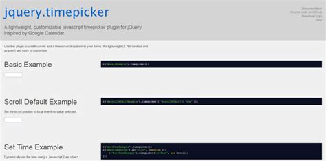 Image result for jQuery Time Picker