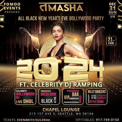 SEATTLE- TAMASHA 2024, BOLLYWOOD NEW YEARS EVE PARTY, The Chapel Lounge ...