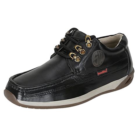 Buy SeeandWear Polishable Leather Casual Shoes Black at Amazon.in