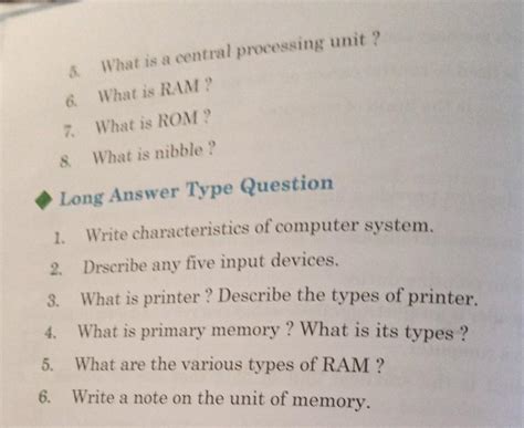 class 9 k computer chapter 1 ka important question kaun sa hai - Brainly.in