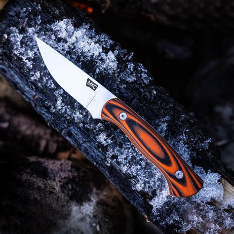 THE MAGNACUT BLACKFOOT 2.0 FIXED BLADE - ORANGE & BLACK - Montana Knife ...
