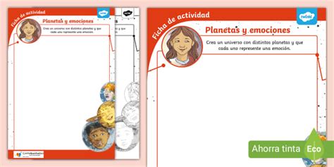 FREE! - Hoja de colorear: Planetas y emociones - Twinkl