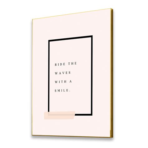 Smile and Ride the Waves Canvas Art Motivation Inspirational Quotes Pr ...