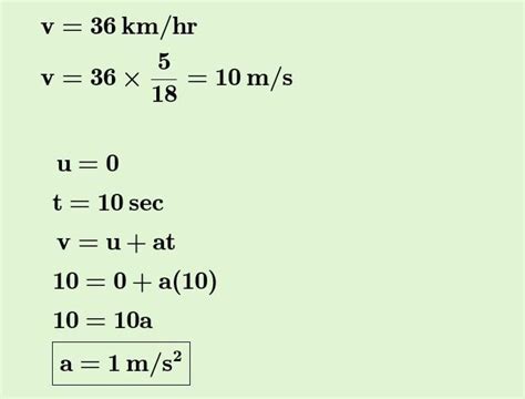 a motor cyclist attains a velocity of 36 km/hr after accelerating ...