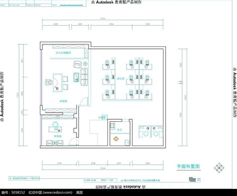 办公室装修cad图纸空间优化办公室设计图片下载_红动中国