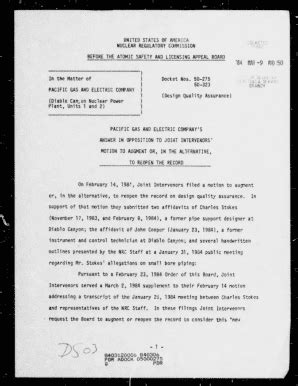 Fillable Online Answer opposing Joint Intervenors 840214 motion to ...