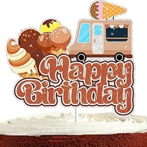 Ice Cream Cake Topper for Boy Girl Birthday Candy Land Birthday Party ...