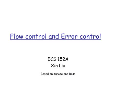 Image result for Flow Control vs Error Control