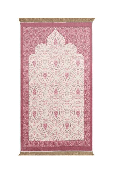 Pink Bamboo Carpet Prayer Rug