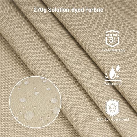 ACEGOSES 11-ft Aluminum Tan No-tilt Cantilever Patio Umbrella with ...