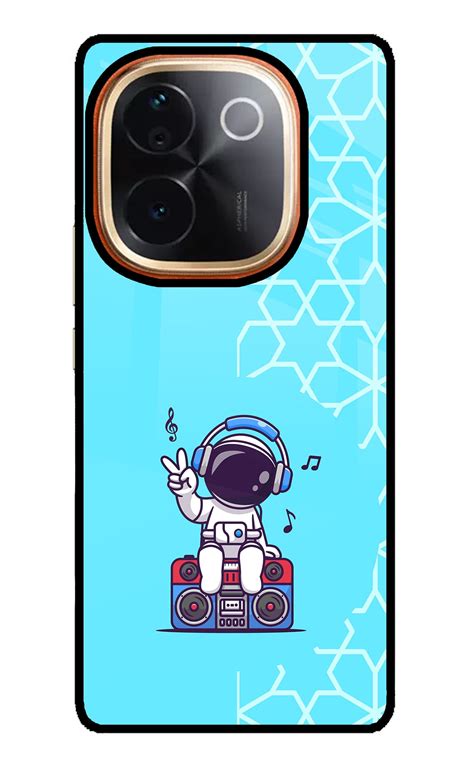 Buy Now Cute Astronaut Chilling Glass Case for IQOO Z9S Pro 5G Online ...