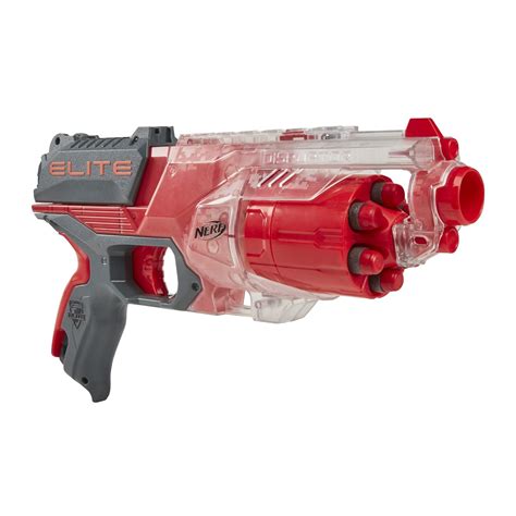 Nerf Elite Disrupter Blaster, 6-Dart Rotating Drum, 6 Nerf Elite Darts ...