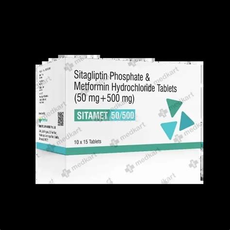 Sitamet 50 500mg Tablet 15s – Price & Generic | Medkart