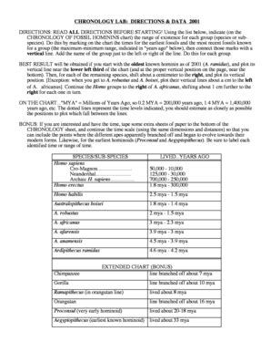 2001-2026 Form Brown University Chronology Lab Directions & Data ...