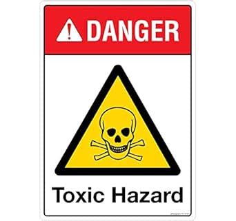 Safety Sign Store Danger: Toxic Hazard, Material: Aluminium : Amazon.in ...