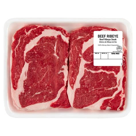 Ribeye Beef Steak, 2 per Tray, Fresh, 1.12 - 2.0 lb - Walmart.com