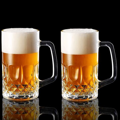 Buy SANNYZ Italian Heavy Base Style Beer Mug,Glass Mug for Juice ...