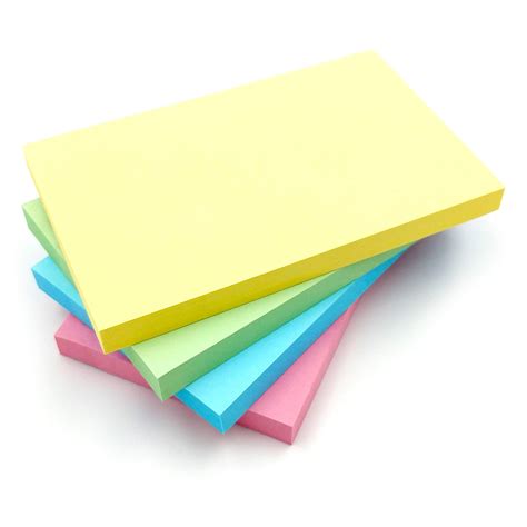 8 Pads x Pastel Large Sticky Notes Set | 76mm x 127mm 3"x 5" 100 Sheets ...