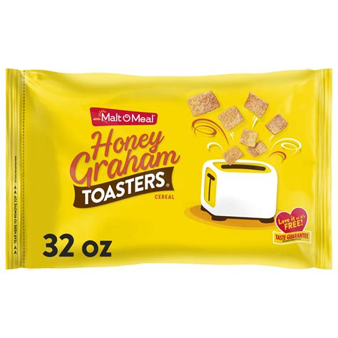 (2 pack) Malt-O-Meal Honey Graham Toasters Breakfast Cereal, Crunchy ...