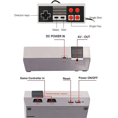 Buy Retro Game Console,Classic NES Game System Built in 620 Games and 2 ...