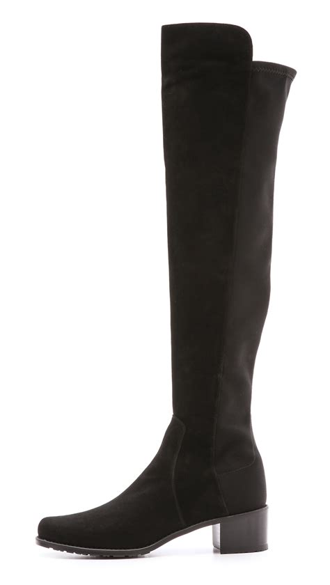Rodeo Ropers Cowboy Boots: Stuart Weitzman Reserve Stretch Suede Boots
