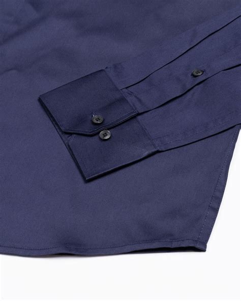 Buy Rostin Navy Blue Hidden Button Down Giza Cotton Shirt – John Ellies ...