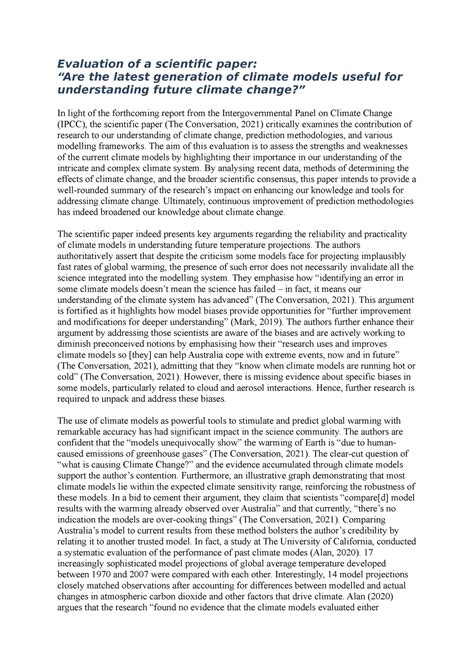 Image result for Critque of a Scientific Paper Example