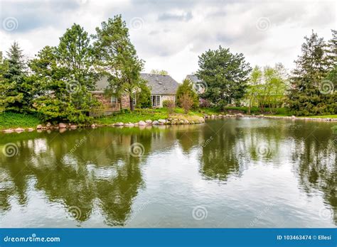 Landscape of Village of Northbrook, USA Stock Photo - Image of county ...