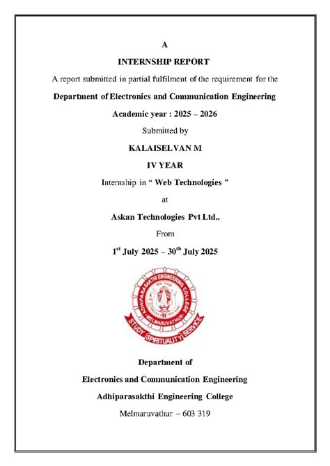 Internship Report on Web Technologies - ECE 2025-2026 - Studocu