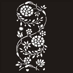 Decowall "Zig Zag Flower Design" DIY Painting-Stencil in Plastic Sheet ...