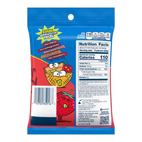Jolly Rancher Sour Gummies JOLLY RANCHER Gummies Sours Assorted Fruit