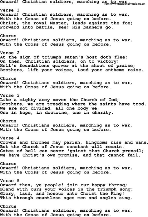 Onward! Christian Soldiers, Marching As To War - Apostolic and ...