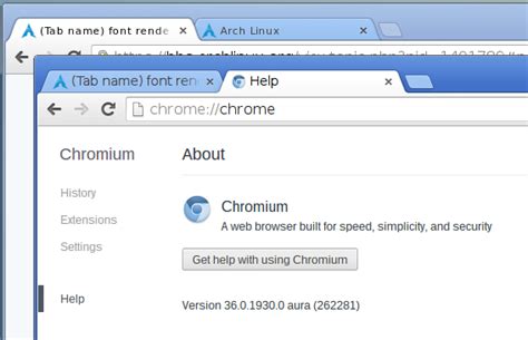 (Tab name) font rendering in Chromium 32 / Applications & Desktop ...