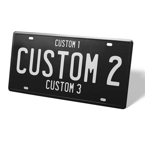 Custom Black & White Universal Replica License Plate — CityLocs