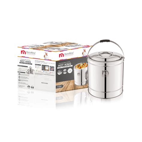Nanonine Hot King 7.5 L Double Wall PUF Insulated Stainless Steel Serv ...