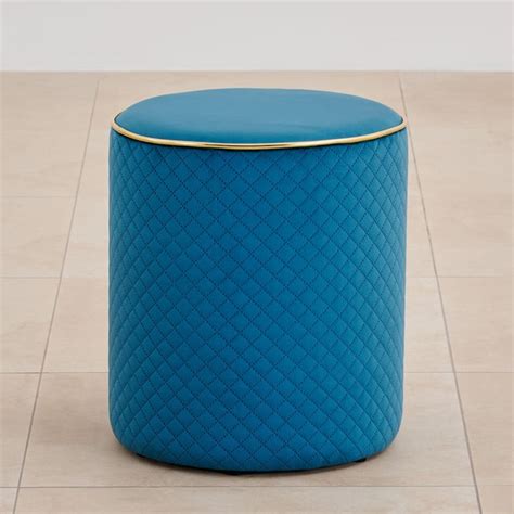 Buy Murphy Velvet Ottoman - Teal from Home Centre at just INR 1999.0