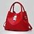 Women's Red Faux Leather Handbag with Gold Lock and Chain Accent ...