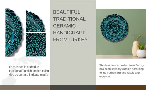 Buy TurkCeramics by OMKAR INTERNATIONAL Ceramic Firuze Plate (18 cm x ...