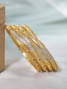 Rubans Elements Alloy Gold-plated Bangle Set Price in India - Buy ...
