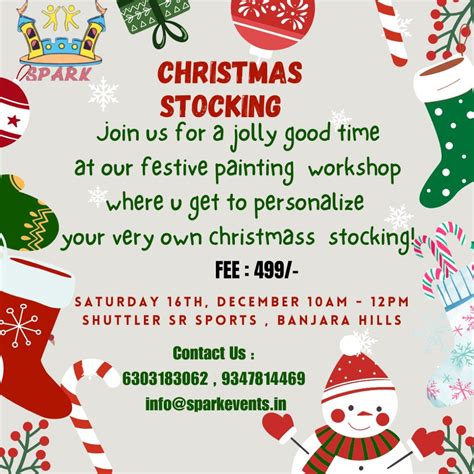 Christmas stocking workshop, shuttler SR Sports, Hyderabad, 13 December ...