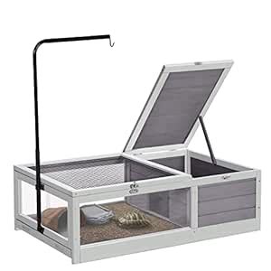 Aivituvin Small Animal Tortoise Habitat Wooden Tortoise Enclosure ...