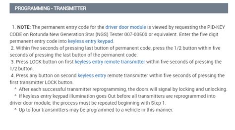 97 Deville How to Program a Remote Key Entry 的图像结果