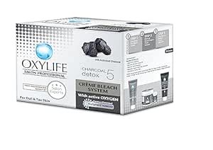 Oxylife Salon Professional Charcoal Detox 5 Creme Bleach Sytem - 310g ...