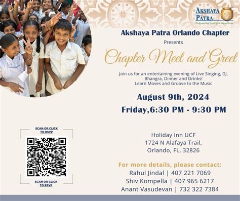 Akshay Patra Orlando - Meet and Greet, Holiday Inn Orlando East - Ucf ...