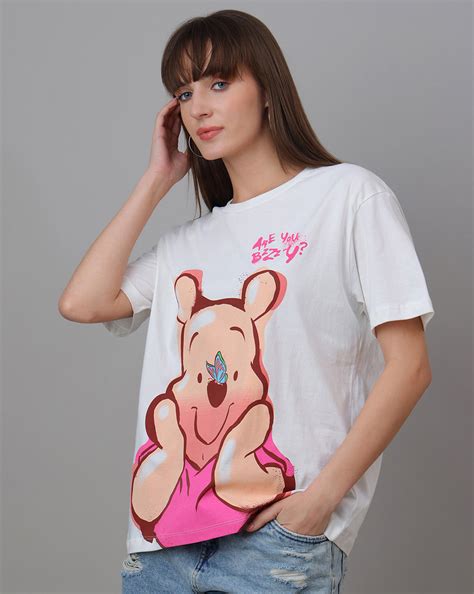 Winnie The Pooh Printed Oversized Tshirt For Women – Free Authority
