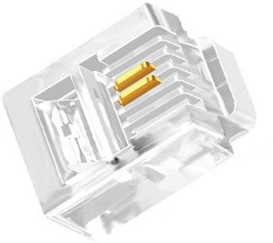 Tech-X 40pcs Telephone Plug 2 Pin RJ11 6P2C Modular Plug Telephone ...