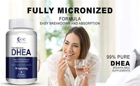 ANC DHEA 50mg | Supports Healthy Mood | 90 Capsules (Pack of 2 ...