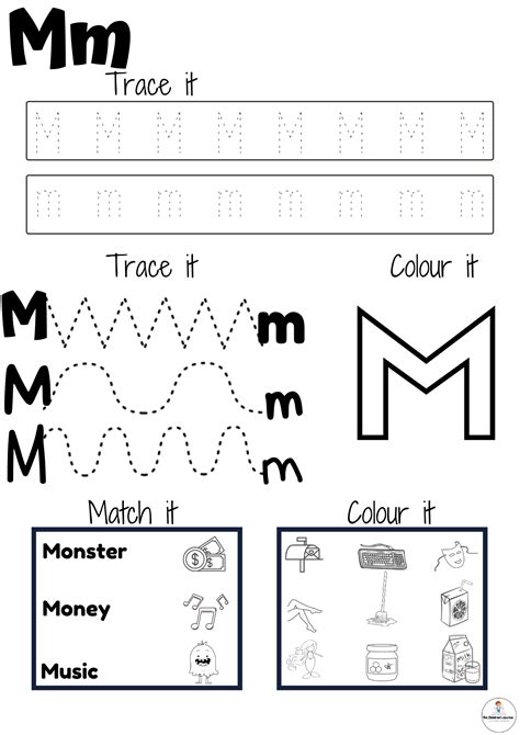 printable letter m tracing worksheets for preschool pre school - kindergarten letter m writing ...