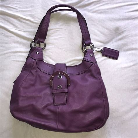 Purple Coach Purse | Purple bags, Orange shoulder bags, Coach purses